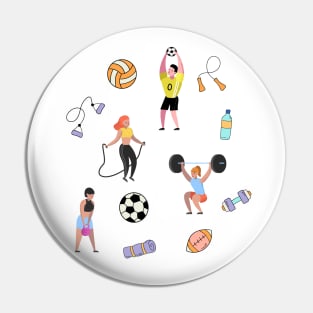 Gym Addict Pin