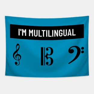 I'm Multilingual Treble Viola Bass Music Tapestry