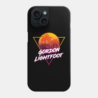 Gordon Lightfoot - Proud Name Retro 80s Sunset Aesthetic Design Phone Case