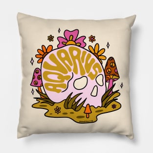 Aquarius Skull Pillow