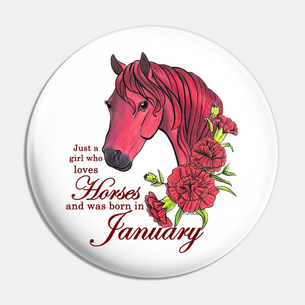 Girl Who Loves Horses Born In January Pin by lizstaley