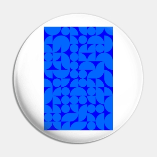 Men Bluish Geometric Pattern - Shapes #9 Pin