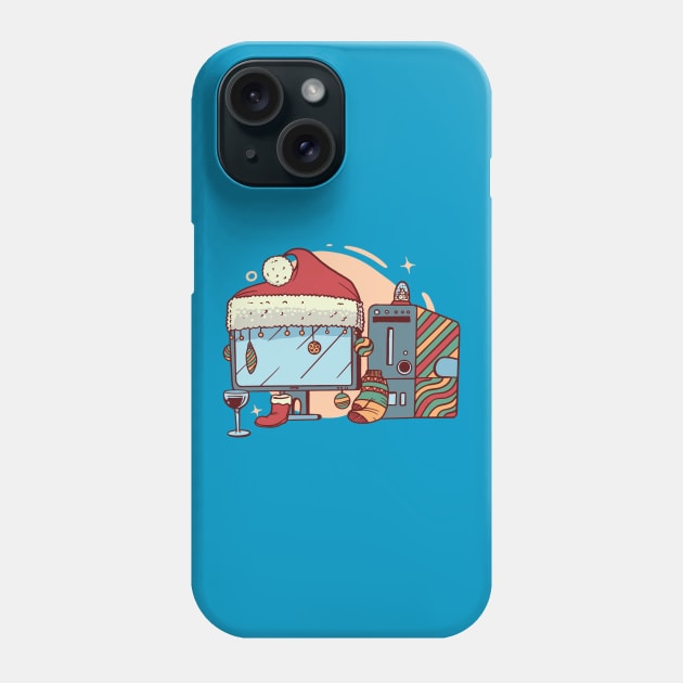 Christmas Computer Phone Case by Safdesignx