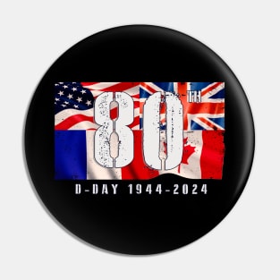 1944 D-Day 2024 80th Anniversary Normandy Pin