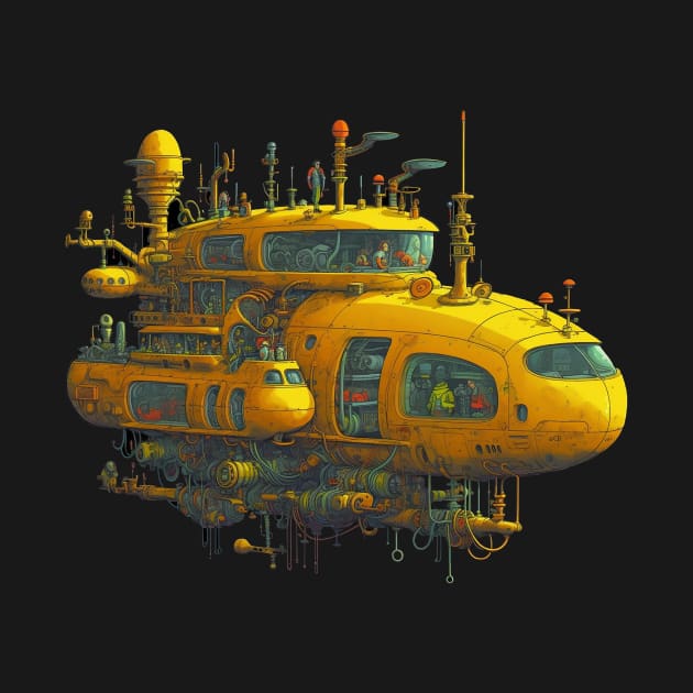 Steampunk Yellow Submarine by DavidLoblaw