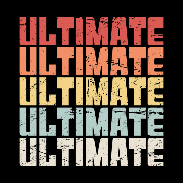 Vintage 70s ULTIMATE Frisbee Text by Wizardmode