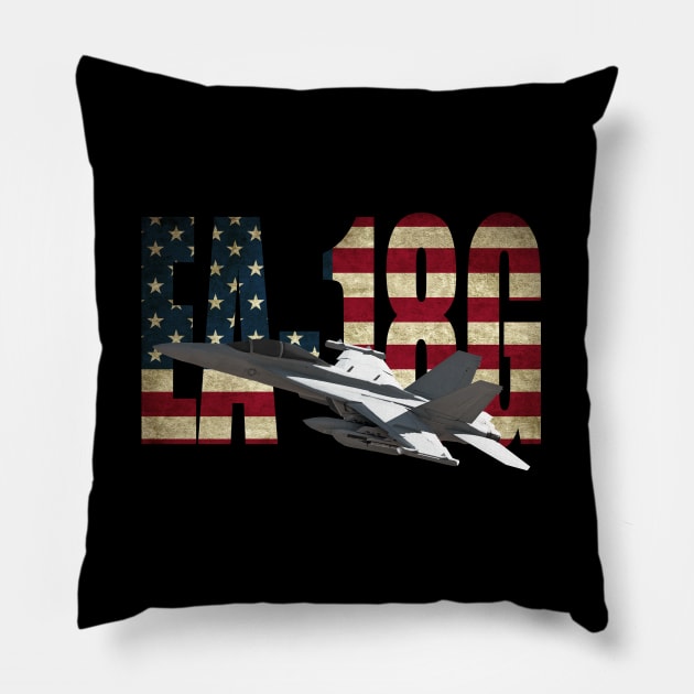 EA-18G Growler F-18 Super Hornet Airplane Pillow by Dirty Custard Designs 