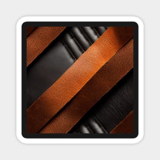 Padded Leather stripes, natural and ecological leather print #27 Magnet