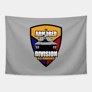 M1 Abrams 1st Armored Division (Front & Back logo) Tapestry