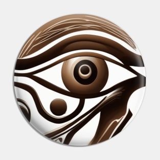 Eye of Horus Brown Shadow Silhouette Anime Style Collection No. 220 Pin