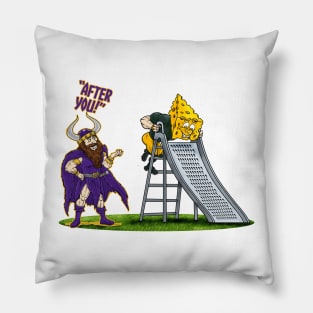 Minnesota Vikings Fans - Kings of the North vs Cheesy Playmates Pillow