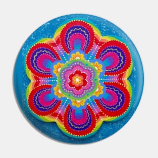 Colour Therapy Flower Mandala Pin