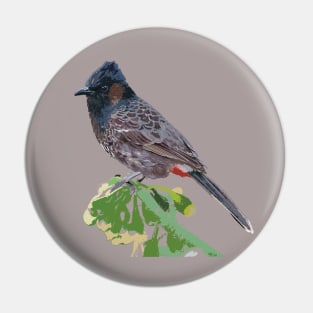 Red-vented Bulbul, Bird Pin