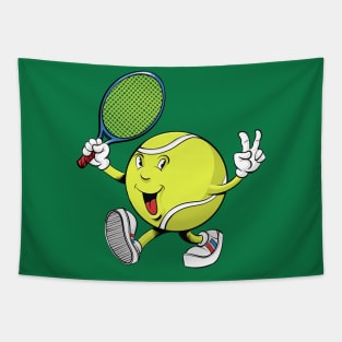 Tennis Ball Mascot Tapestry