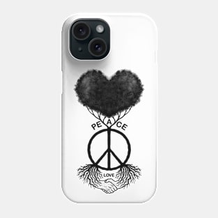 Peace symbol with tree peace sing Phone Case