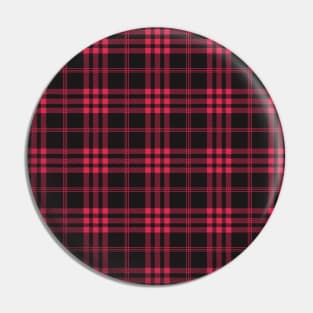 Scotish Christmas in red and black tartan pattern Pin