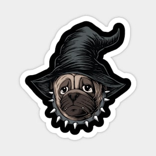 Halloween Dog Witch Magnet