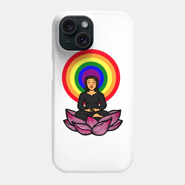 Gay lesbian meditation mental health wellness Phone Case by Nalidsa
