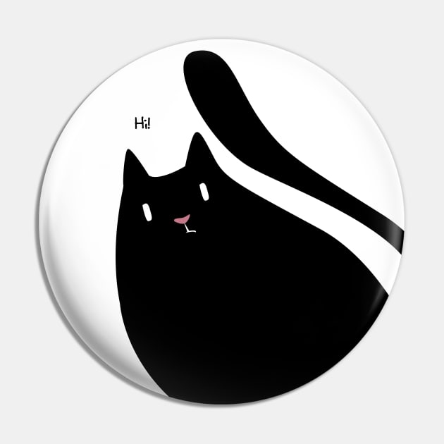 Black Cat Saying Hi! Pin by ilaamen