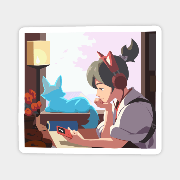 Lofi Kiriko Magnet by JamesCMarshall