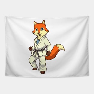 Comic fox does judo Tapestry