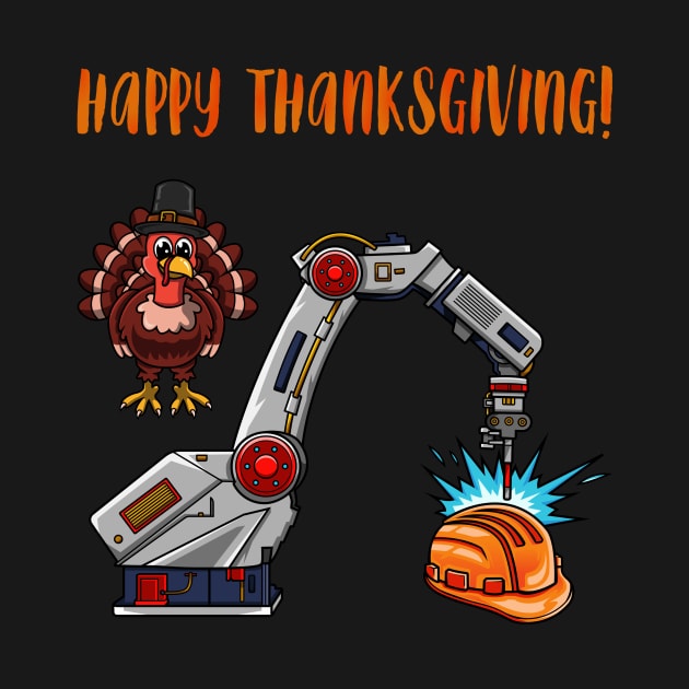 Robot Arm #2 Thanksgiving Edition by Merch By Engineer