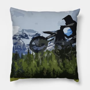 Mountain View Racer - Mount Robson Motocross Rider Pillow