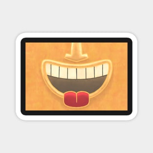 Peanut Tiki Smile Mask! (Red Tongue Version) Magnet