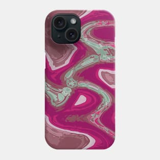 Abstract Red Waves Phone Case