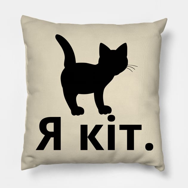 I'm A Cat (Ukrainian, Masculine) Pillow by dikleyt