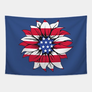 USA Flag Flower 1 Tapestry