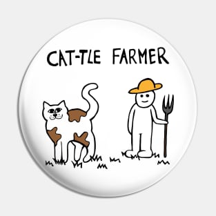 Cattle Cat Farmer Pin