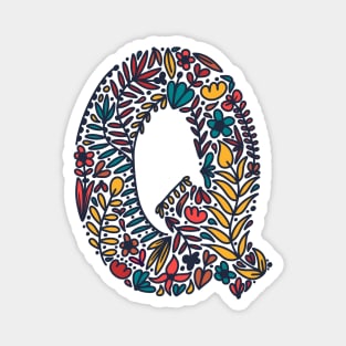 Tropical Letter Q Magnet