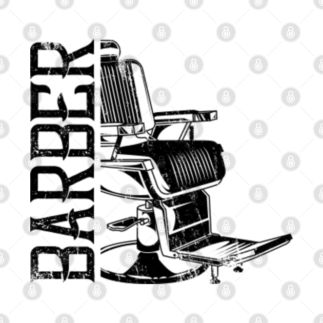 Barber chair logo salon shop haircut cut hair stylist style symbol form