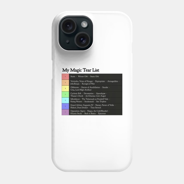 My Magic Commander "Tear" List Phone Case by LP Designs