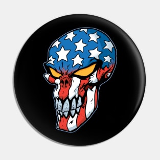 flag skull Pin