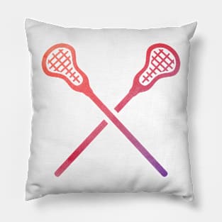 Lacrosse Stick Multicolored Pillow