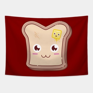 Kawaii toast, happy butter Tapestry