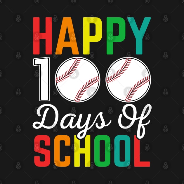 Happy 100th Day Of School Baseball Sport Gift by HCMGift
