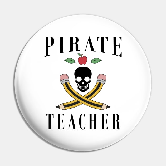 Halloween Pirate Teacher Pin by KC Happy Shop