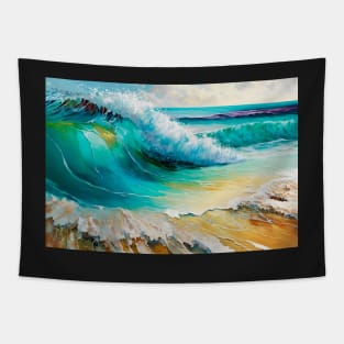 Bursting wave Tapestry