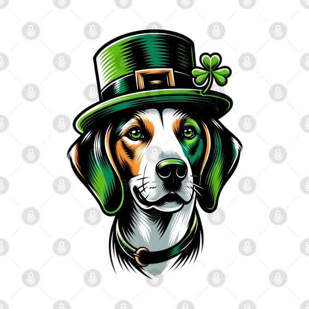 American Foxhound Portrait for Saint Patrick's Day by ArtRUs