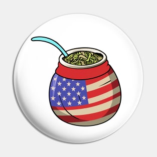 Yerba Mate USA Flag Pin