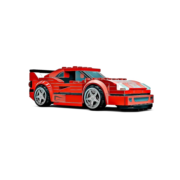 F40 Brick Cartoon by Auto-Prints