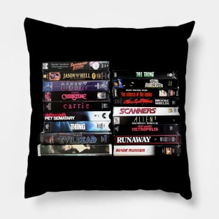 Horror & Sci-Fi VHS Tapes Pillow