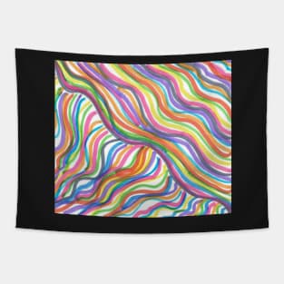 Rainbow Abstract Octopus Tapestry