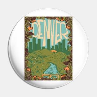 Denver Skyline Art Pin