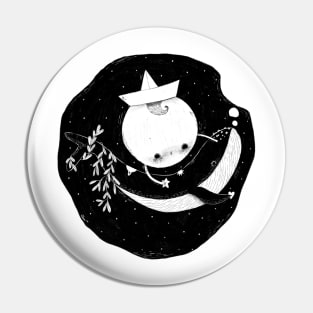 Whale and The Moon Pin