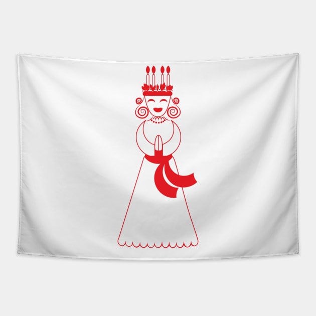 Santa Lucia, Sankta Lucia Tapestry by BeanstalkPrints