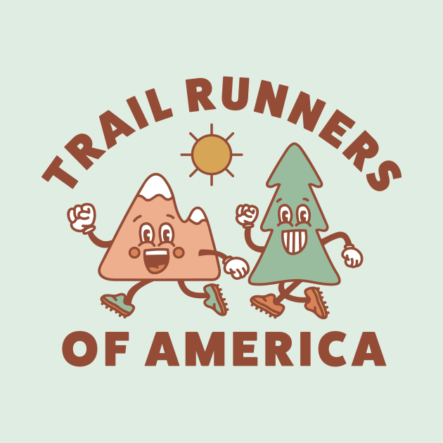 Trail Runners of America Retro Style Vintage Running Graphic by PodDesignShop